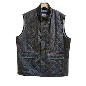 NWT Johnston & Murphy Mens Quilted Vest, Brown, Quality, Size XXL